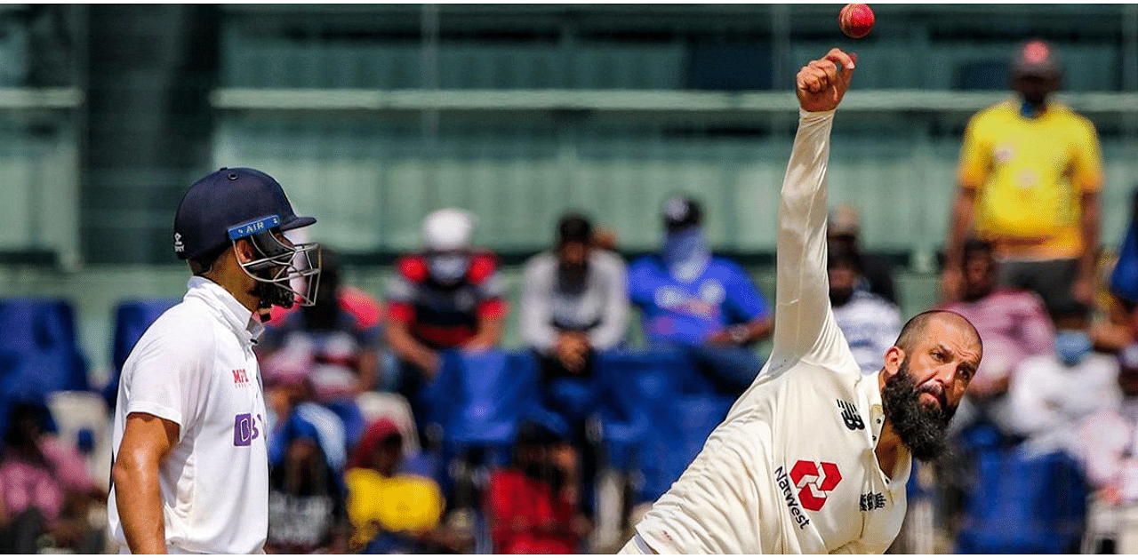 England's bowler Moeen Ali. Credit: PTI Photo