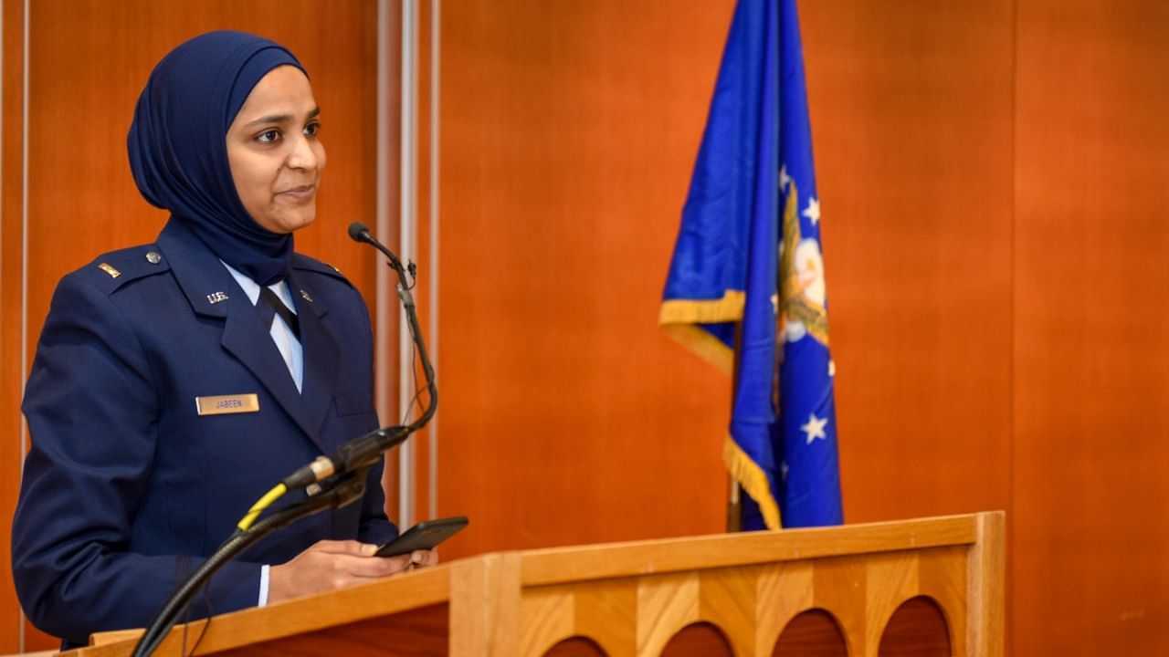 Saleha Jabeen was commissioned in December as a Second Lieutenant at the Catholic Theological Union in Chicago. Credit: US Air Force Photo