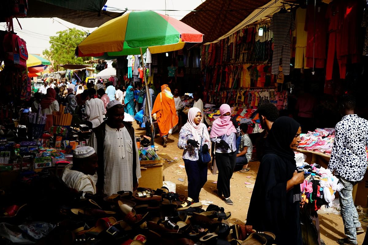 People shop at a bazaar in Khartoum, Sudan, June 24, 2019. Credit: REUTERS File Photo