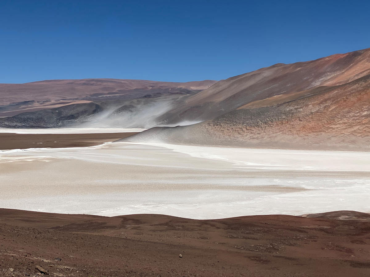 A view of Aguilar Salt Flat in the Atacama Desert, Chile November 27, 2019. Picture taken November 27, 2019. Representative image/Credit: Reuters Photo