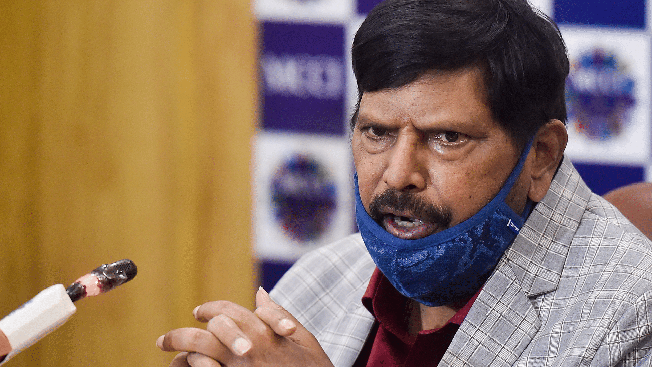 Union Minister for Social Justice, Ramdas Athawale. Credit: PTI Photo