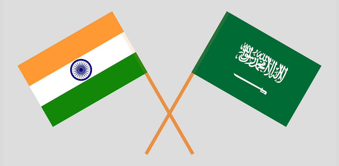 India and Saudi Arabia flag. Credit: iStockPhoto