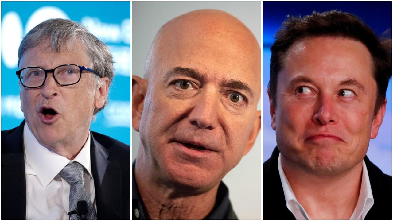 Microsoft Co-founder Bill Gates, Amazon Founder Jeff Bezos and Tesla CEO Elon Musk.