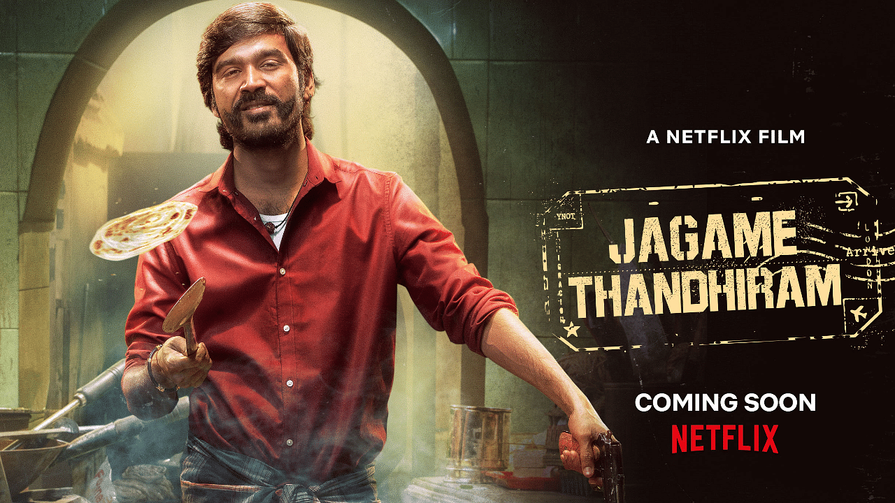 Dhanush will be seen in a new avatar in 'Jagame Thandhiram'. Credit: Twitter/@NetflixIndia