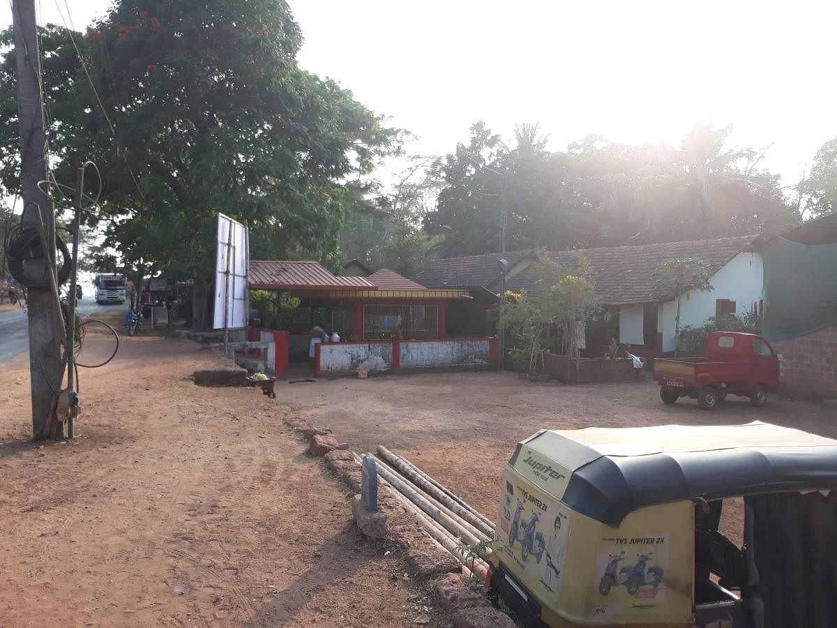 A view of the houses where Koraga and civic workers families reside at Kudupu village on the outskirts of Mangaluru. Credit: DH photo. 