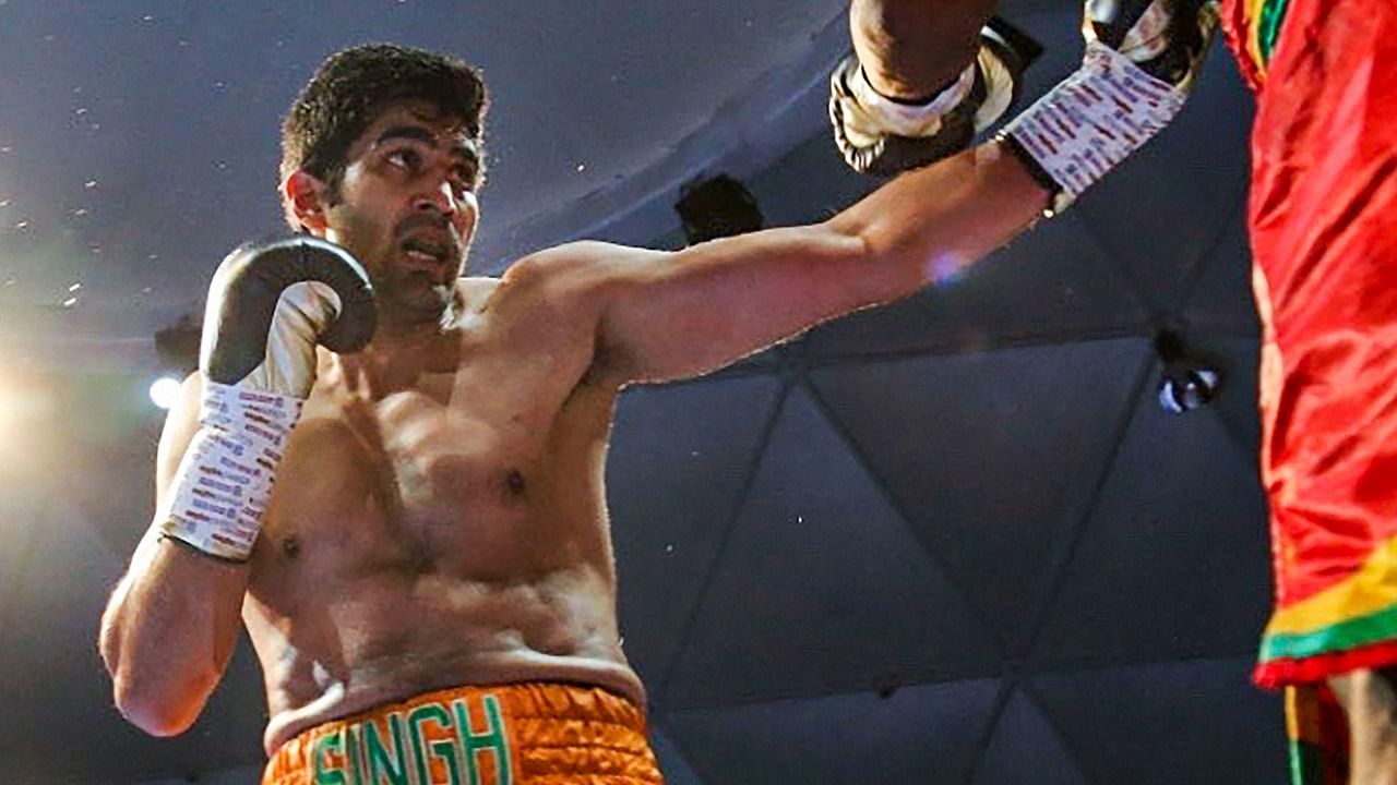 Indian boxing star Vijender Singh. Credit: PTI Photo