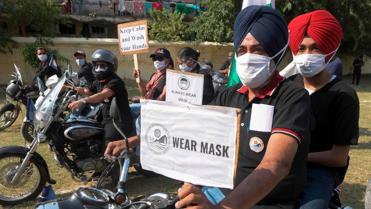Punjab CM Amarinder Singh also directed that face masks and social distancing norms be strictly enforced. Credit: AFP File Photo