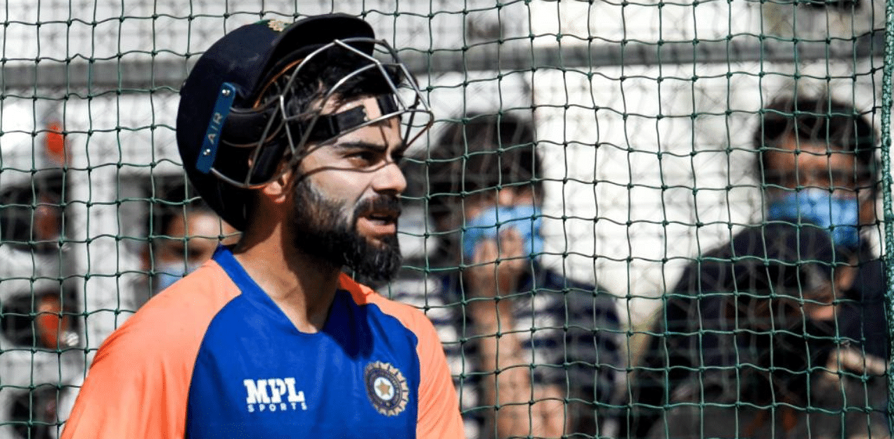 Indian cricket team captain Virat Kohli during the practice session for the test series against England. Credit: PTI Photo