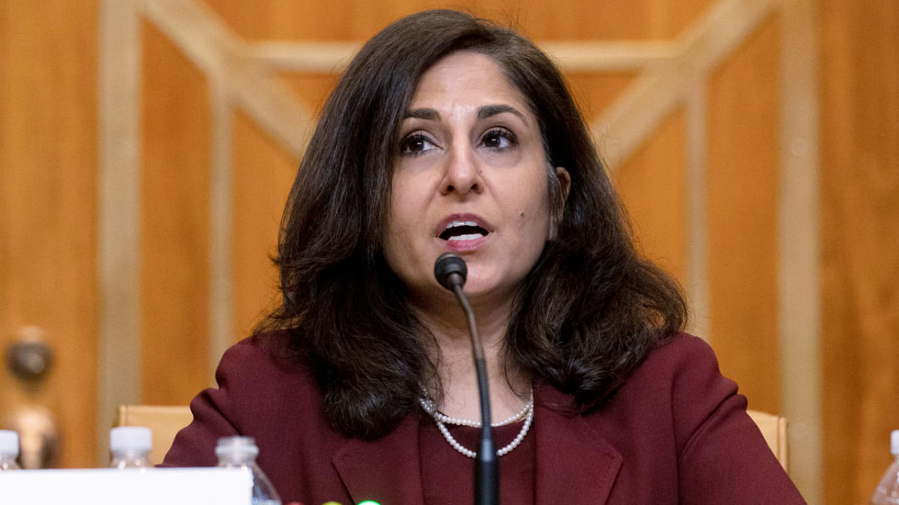 Neera Tanden, President Joe Biden's nominee for Director of the Office of Management and Budget (OMB), testifies during a Senate Committee on the Budget hearing on Capitol Hill in Washington. Credit: Reuters file photo.