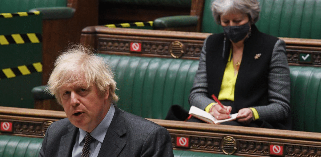 Boris Johnson in UK Parliament. Credit: AFP Photo