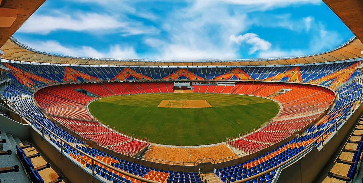 A panaromic view of the Motera Stadium, which was renamed Narendra Modi Stadium on Wednesday. Credit: PTI Photo