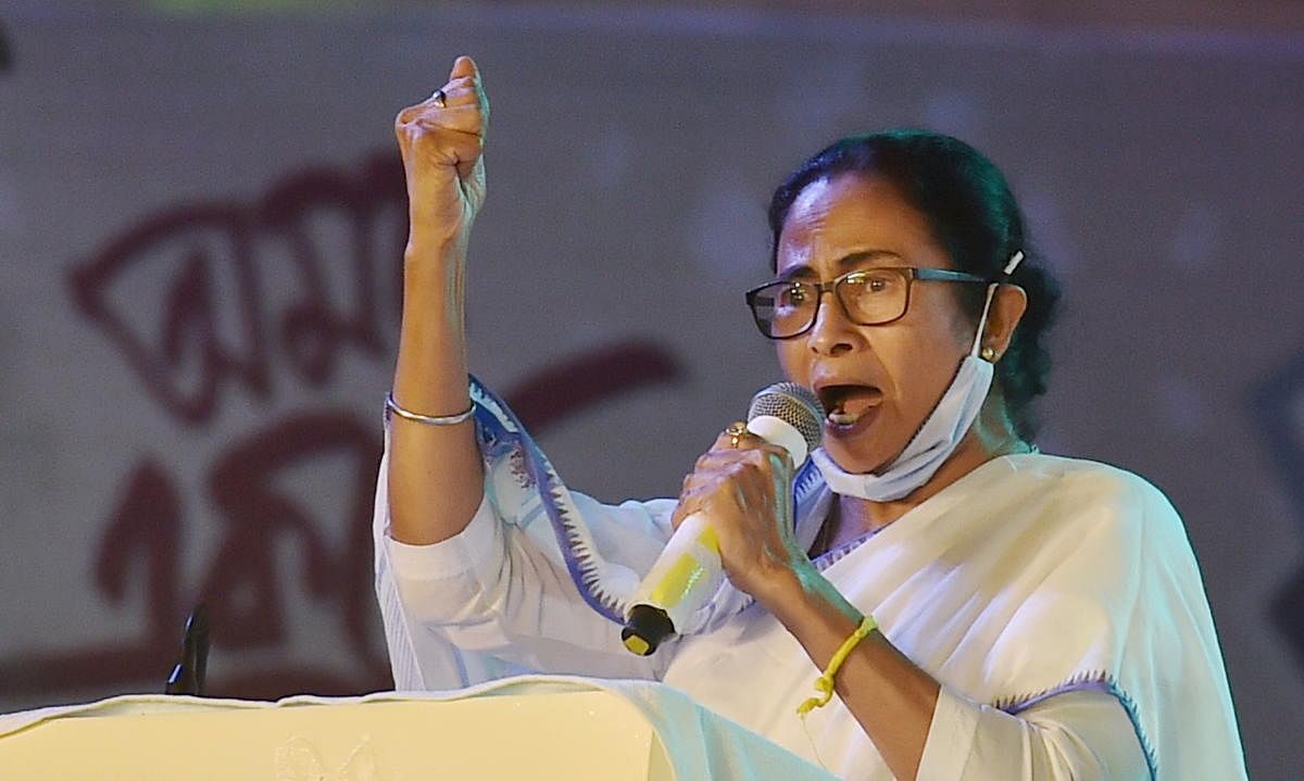 West Bengal Chief Minister Mamata Banerjee. Credit: PTI photo. 