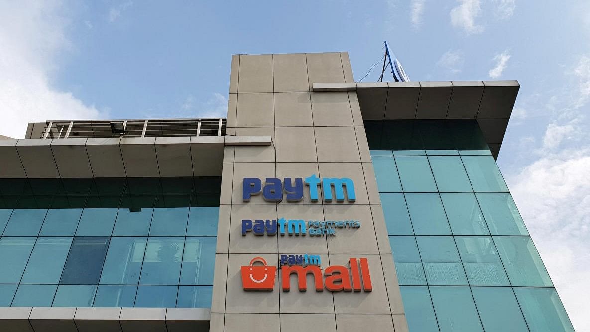 FILE PHOTO: The headquarters for Paytm, India's leading digital payments firm, is pictured in Noida. (Credit: REUTERS/Sankalp Phartiyal)