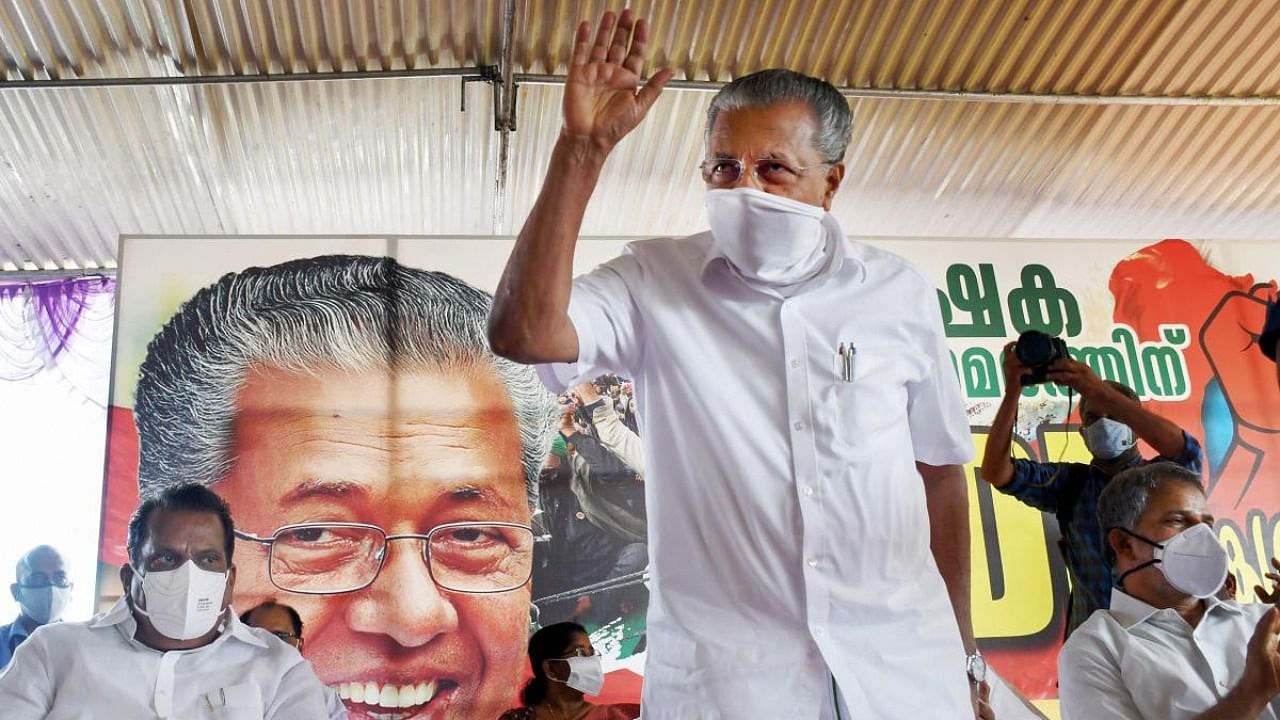 The Pinarayi Vijayan government, which came to power with a thumping majority of 91 out of the 140 seats, is pinning high hopes of creating history with a continuation of power in the state. Credit: PTI file photo.