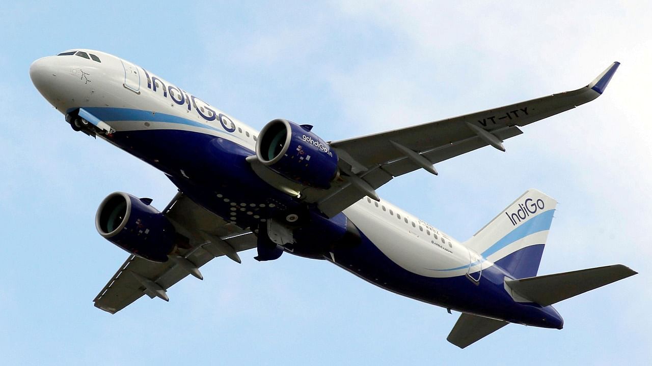 An IndiGo Airlines Airbus A320 aircraft takes off. Credit: Reuters File Photo