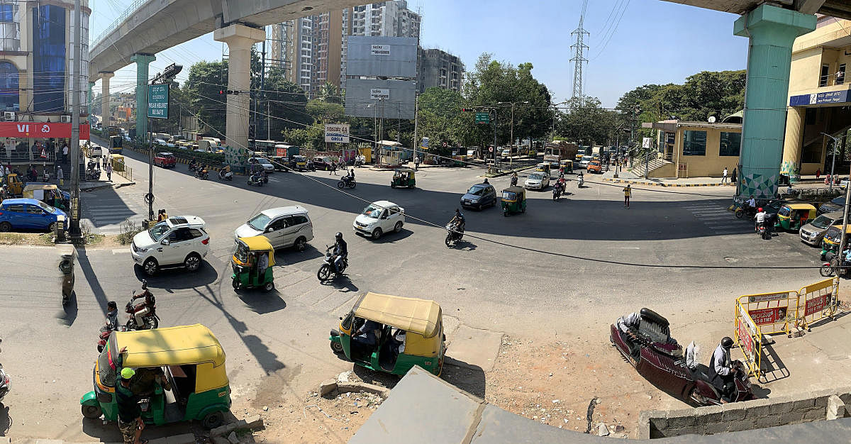 Sarakki Junction in Bengaluru. Credit: DH Photo/Pushkar V