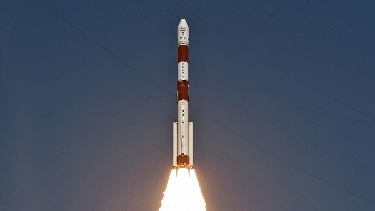 Indian Space Research Organisation (ISRO)'s Polar Satellite Launch Vehicle PSLV-C51, carrying Brazilian satellite Amazonia-1, lifts off from the Satish Dhawan Space Centre in Sriharikota. Credit: PTI.