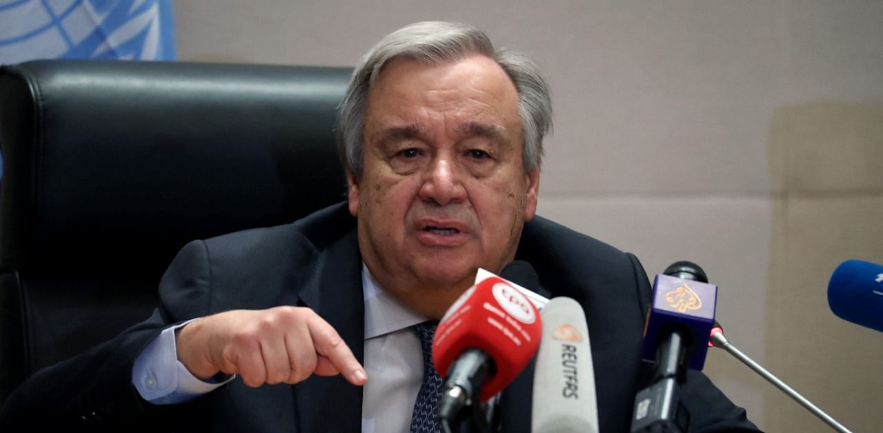 Antonio Guterres appealed for 3.85 billion US Dollar this year to address the Yemen's dire needs. Credit: Reuters Photo