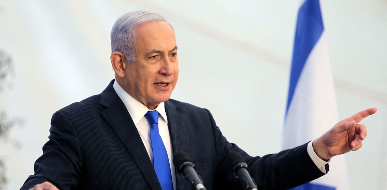 Benjamin Netanyahu accuses Tehran of attack on Israeli ship. Credit: AFP Photo