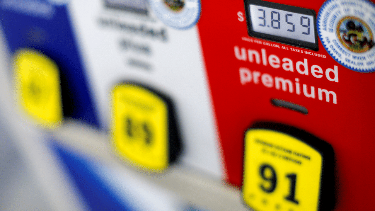 The price of gasoline is shown on a gas pump at an Arco gas station in San Diego. Credit: Reuters Photo