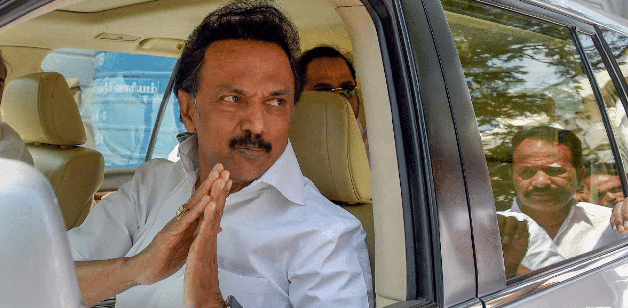 DMK Chief M K Stalin. Credit: PTI photo. 