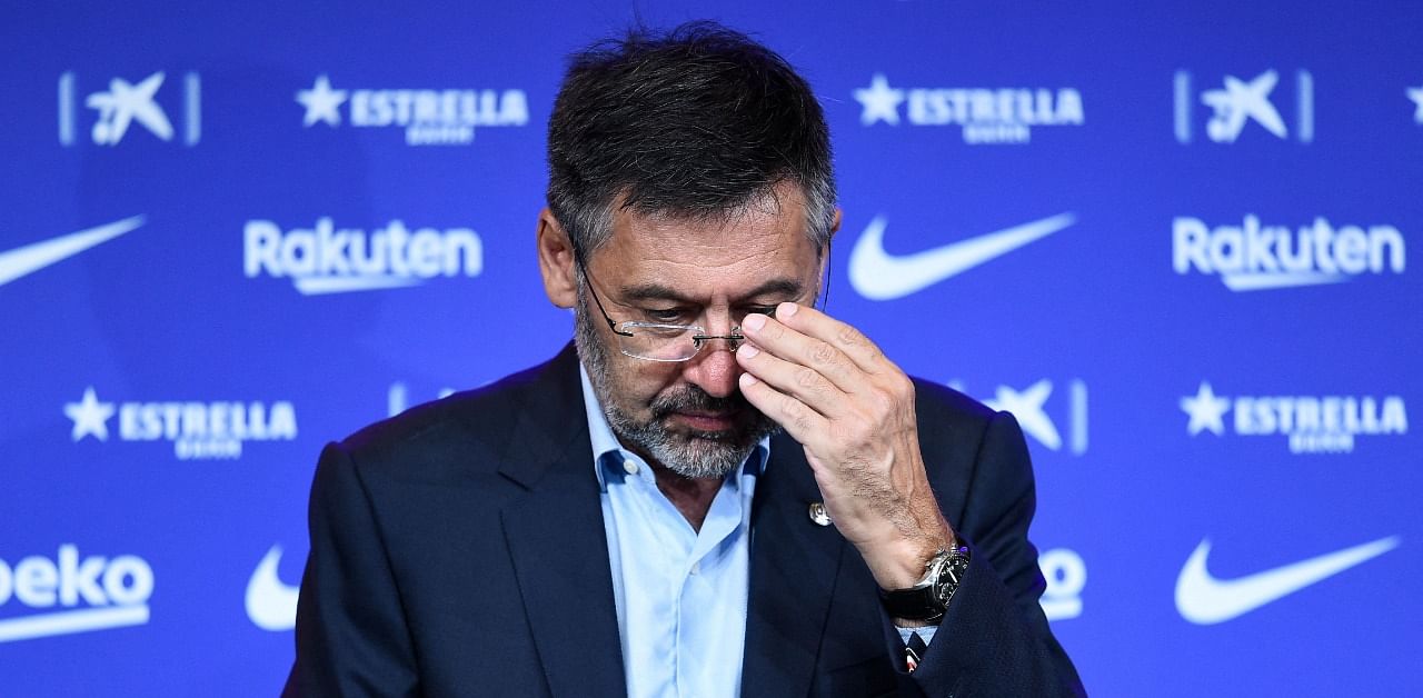 Bartomeu resigned in October, avoiding a vote of no confidence. Credit: AFP Photo