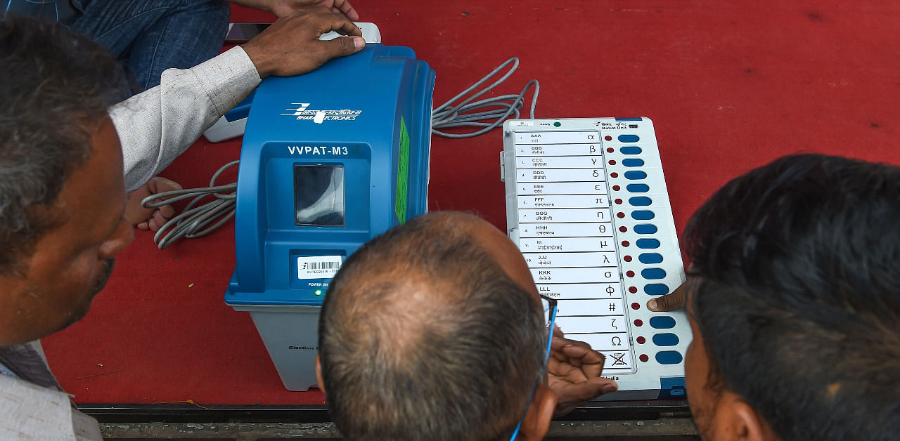 VVPAT machine. Credit: AFP Photo