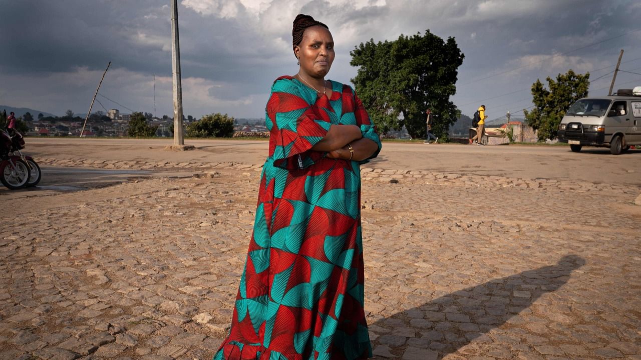 Emilienne Mukansoro, 53, who lost her father, eight siblings and other family members during the genocide, has been working for 18 years with rape survivors. Credit: AFP Photo