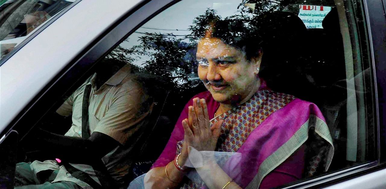 On Wednesday, Sasikala issued a statement announcing she was quitting politics. Credit: PTI Photo