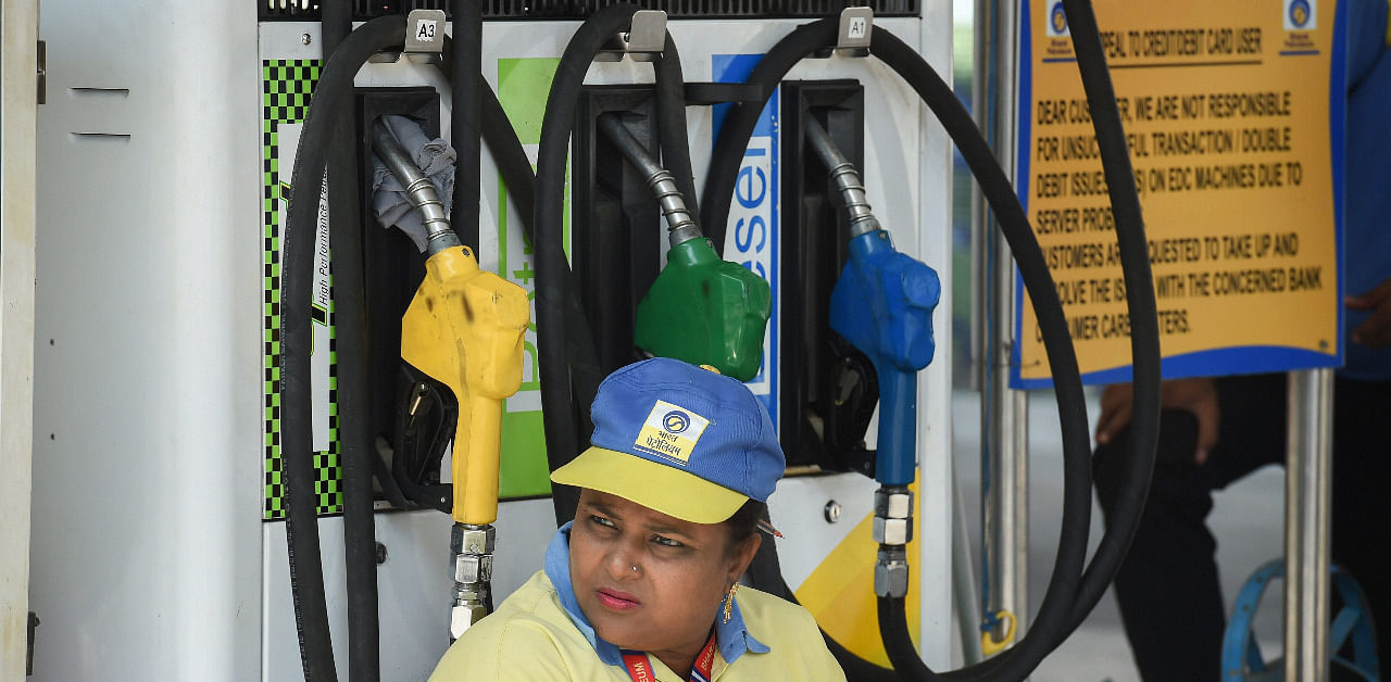Petrol pump in India. Credit: PTI Photo