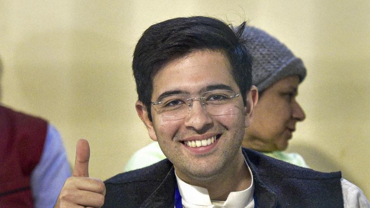 'It  is time for Delhiites to put an end to the 15-year corruption-plagued rule of the BJP in MCDs,' said senior AAP leader Raghav Chadha. Credit: PTI file photo.