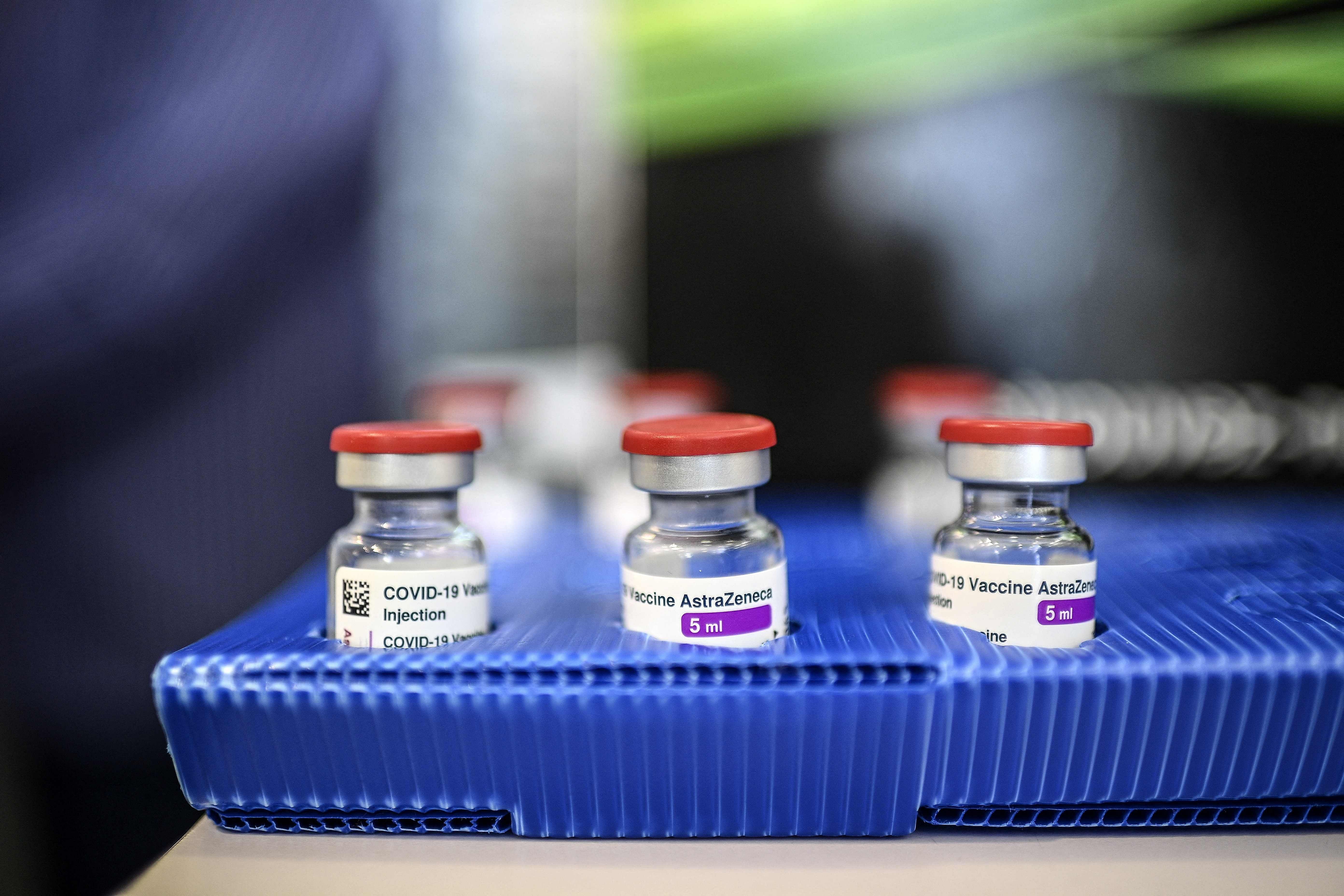 Vials of AstraZeneca Covid-19 vaccine at a pharmacy. Credit: AFP Photo