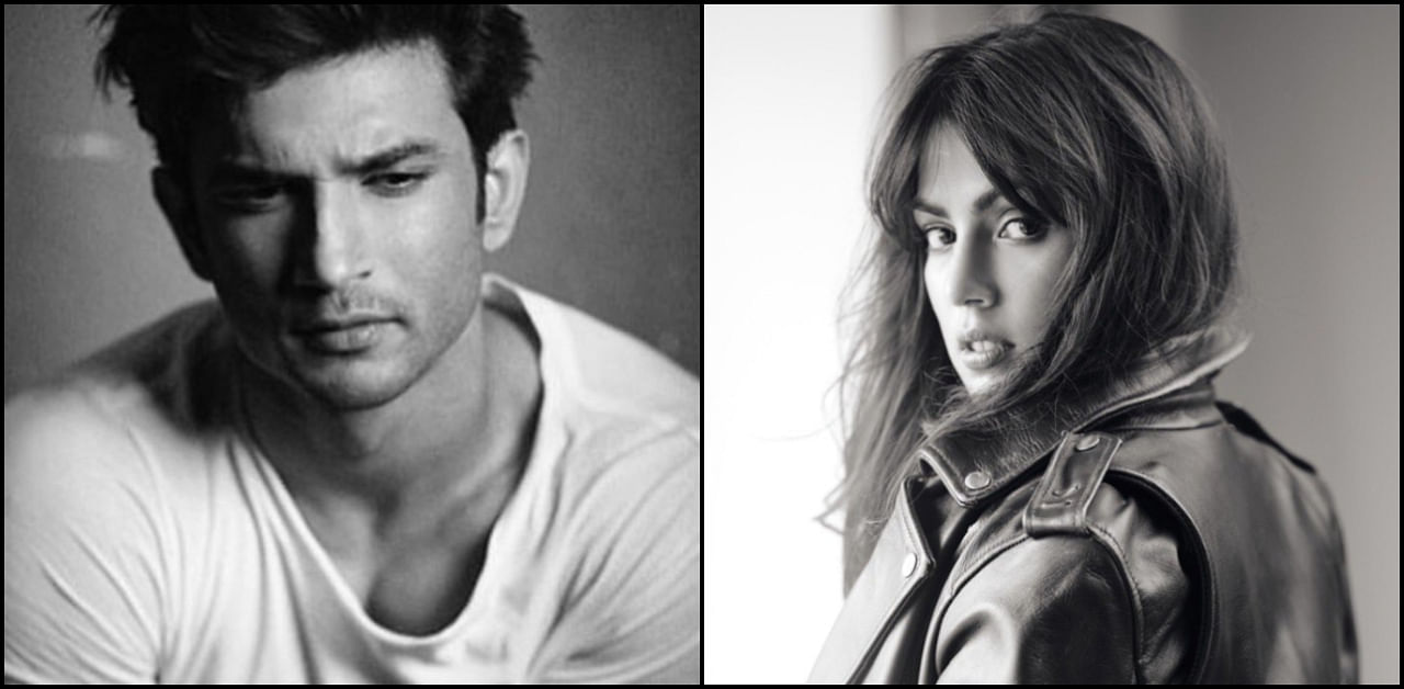 Bollywood actor Sushant Singh Rajput (L), actor Rhea Chakraborty. Credit: Facebook - @SushantsinghRajput/Twitter - @Tweet2Rhea