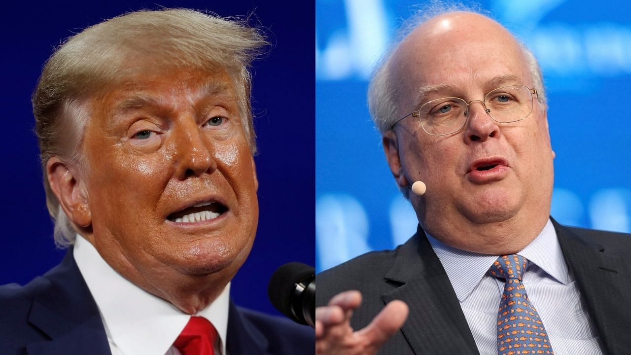 Former President Donald Trump intensified his war with the Republican establishment on Thursday by attacking Karl Rove. Credit: Reuters Photo
