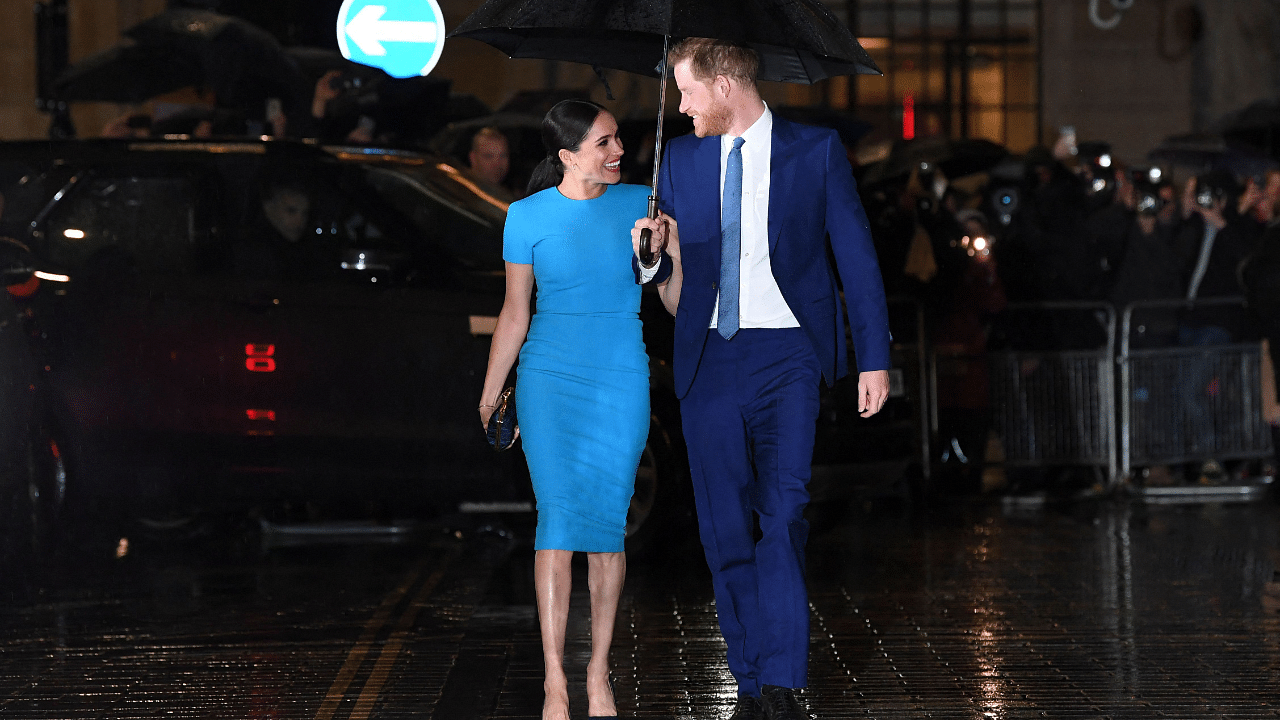 Britain's Prince Harry, Duke of Sussex (R) and Meghan, Duchess of Sussex. Credit: AFP Photo
