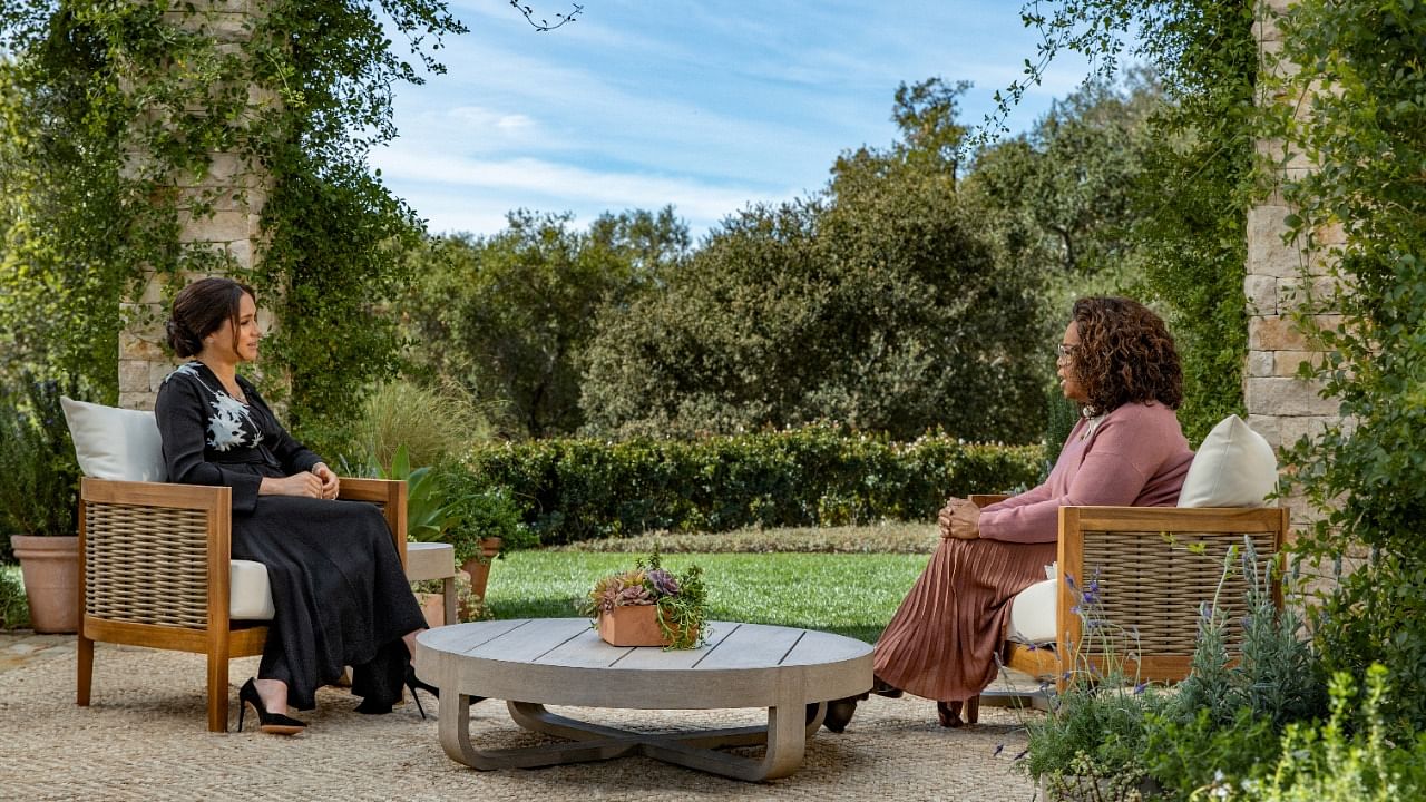 Meghan, Duchess of Sussex, gives an interview to Oprah Winfrey. Credit: Reuters File Photo