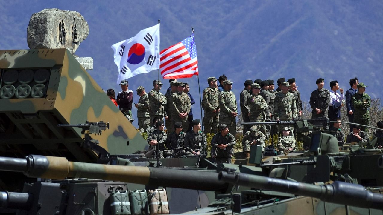 US Military troops in South Korea. Credit: AFP File Photo