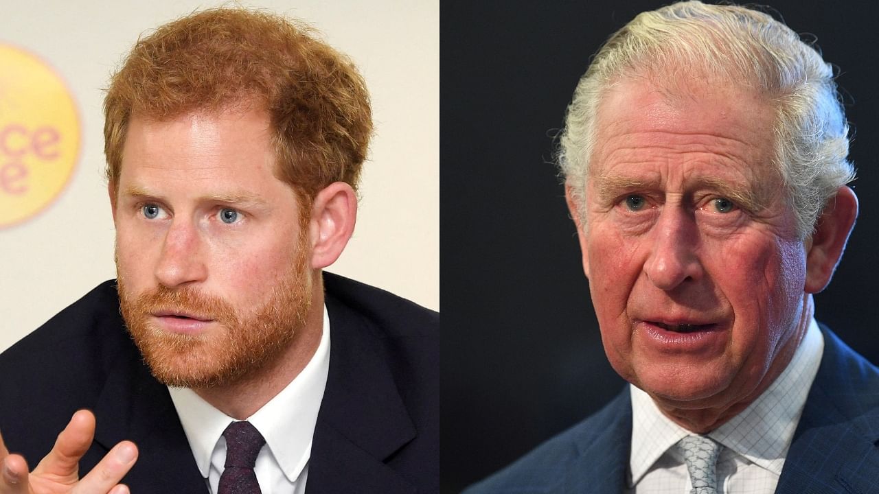 Harry (L) revealed on an interview with Oprah Winfrey that his father Prince Charles stopped taking his calls. Credit: AFP File Photo, Reuters File Photo