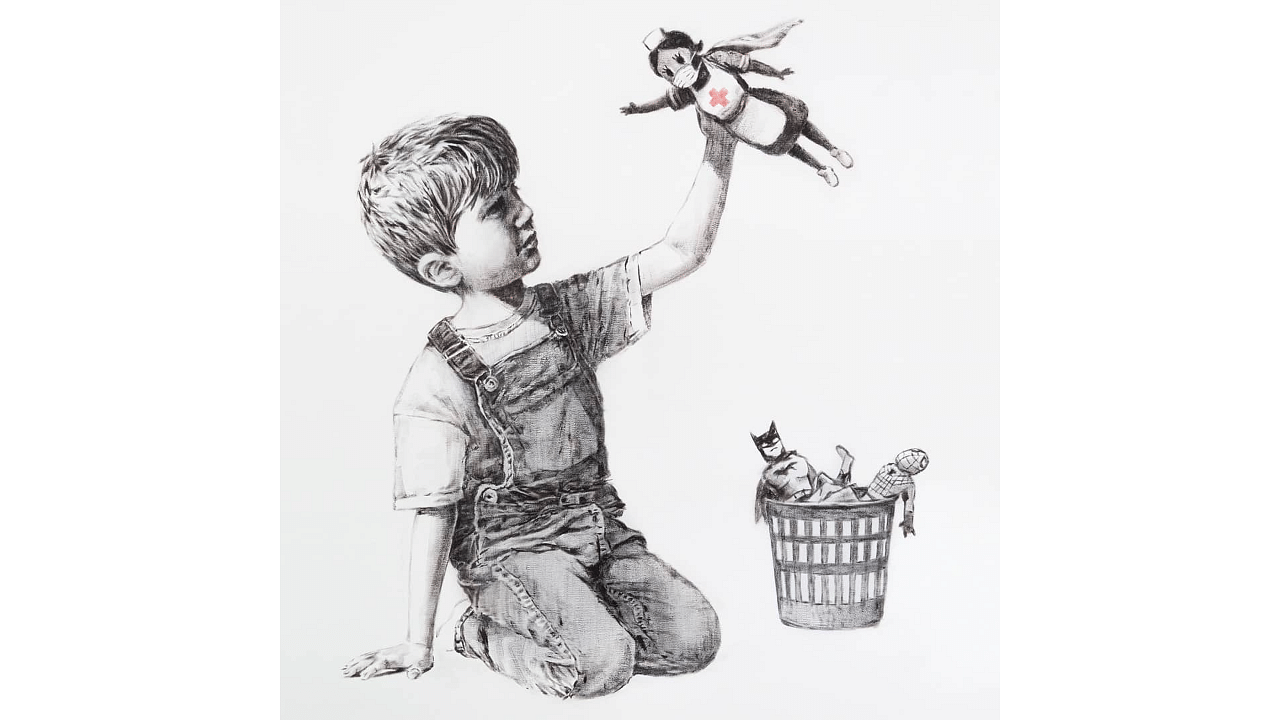 Banksy's "Game Changer". Credit: Instagram/@banksy