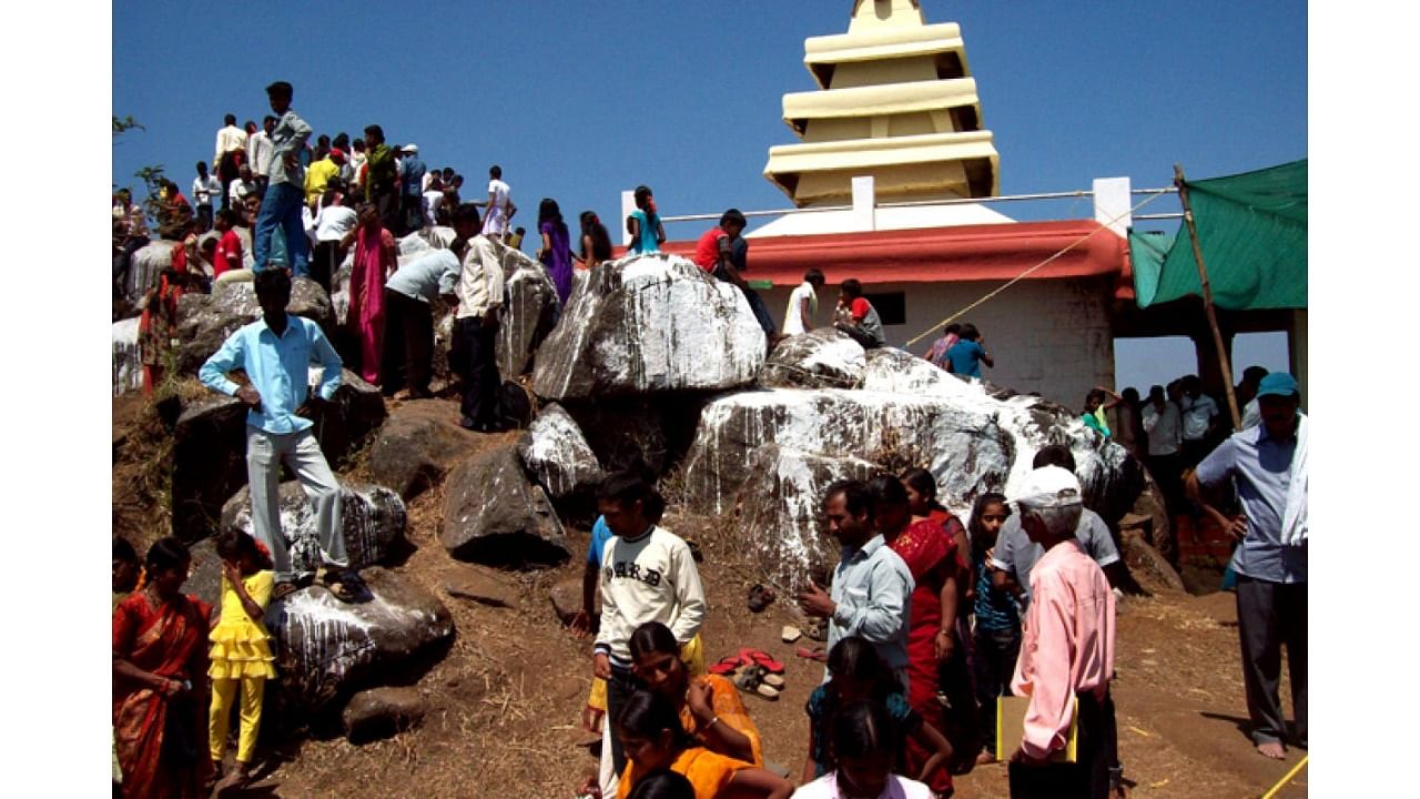 The Male Malleshwara Temple situated atop Malambi hills near Shanivarasanthe.