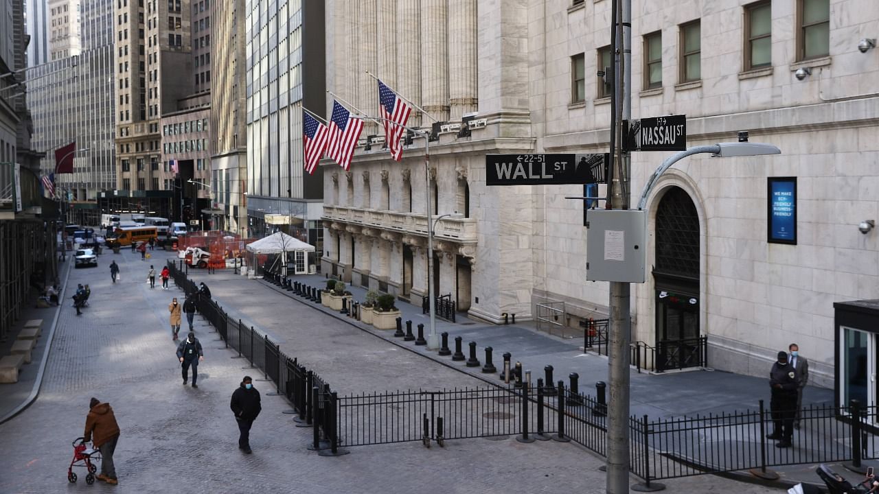 The New York Stock Exchange (NYSE) stands in lower Manhattan on March 09, 2021 in New York City. Credit: AFP Photo