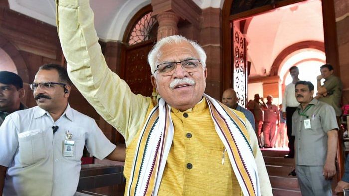 Haryana CM Manohar Lal Khattar. Credit: PTI file photo.