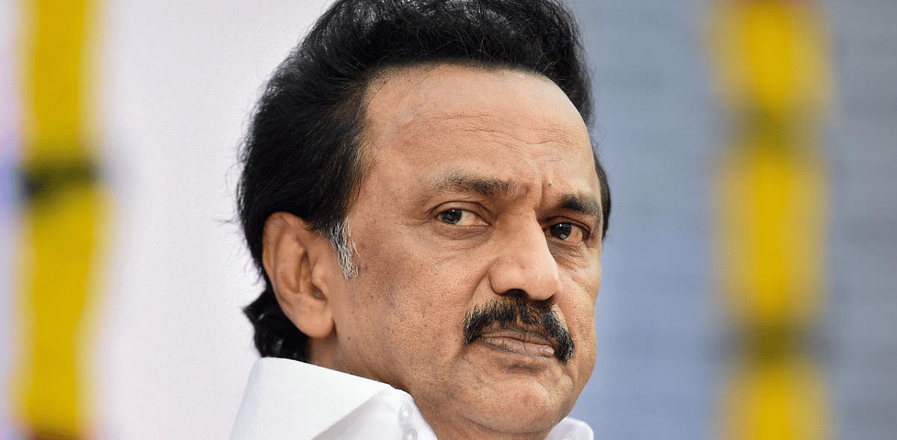 DMK Chief M K Stalin. Credit: PTI photo.