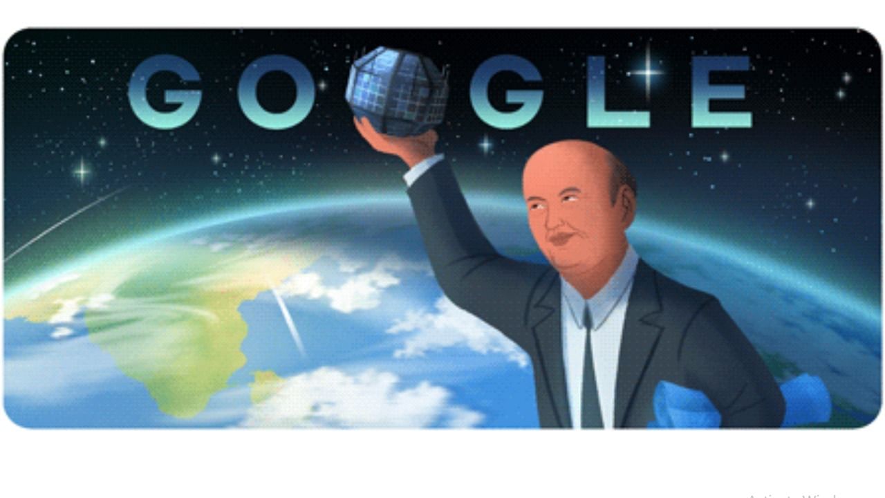 The Google Doodle honouring space scientist U R Rao. Credit: Google.