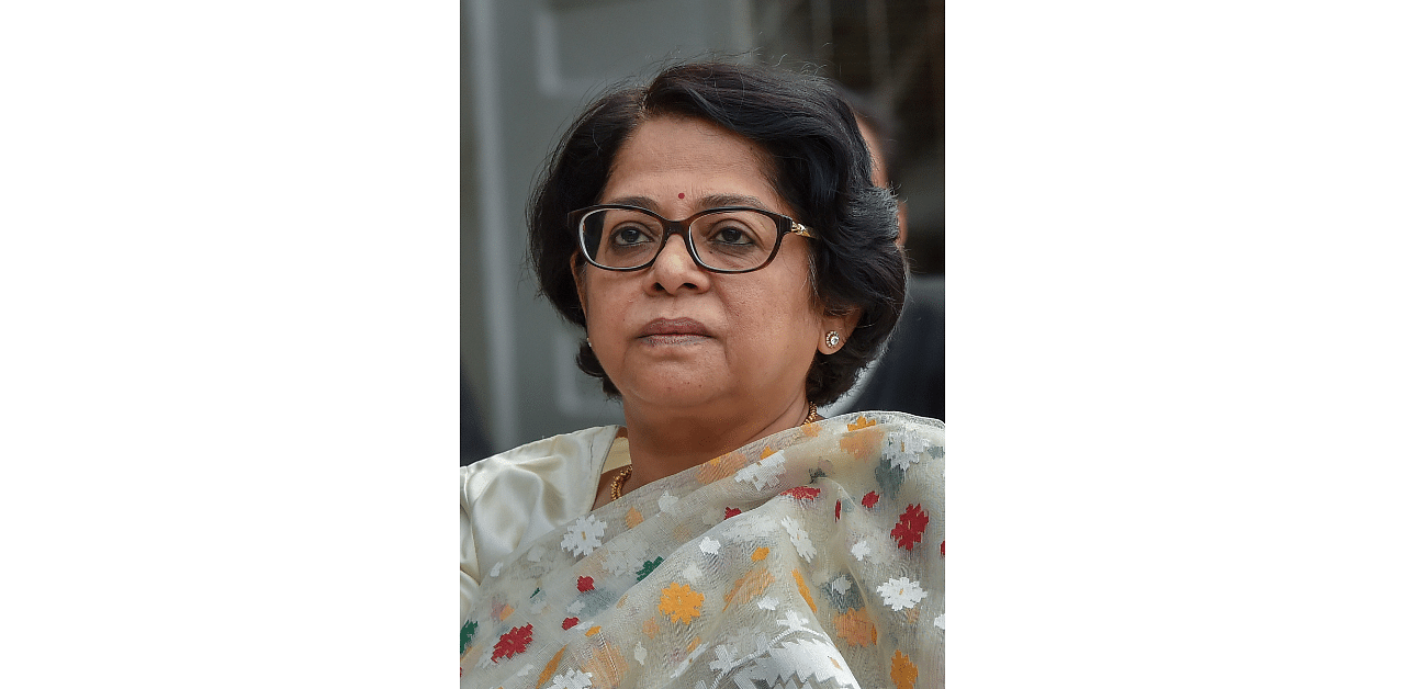 Justice Indu Malhotra, the first woman lawyer to be appointed directly as a judge of the Supreme Court. Credit: PTI Photo