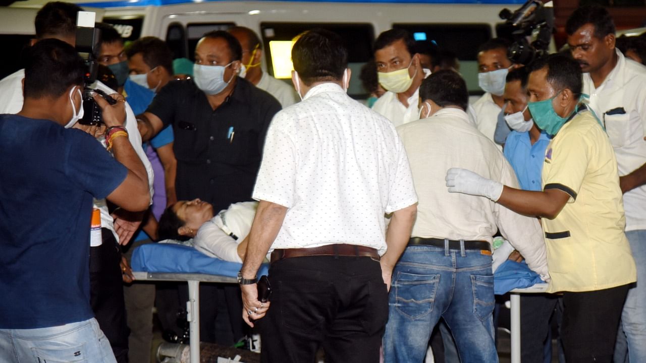 West Bengal Chief Minister Mamata Banerjee, who suffered an injury in her leg in Nandigram, being shifted to the SSKM hospital in Kolkata. Credit: PTI Photo