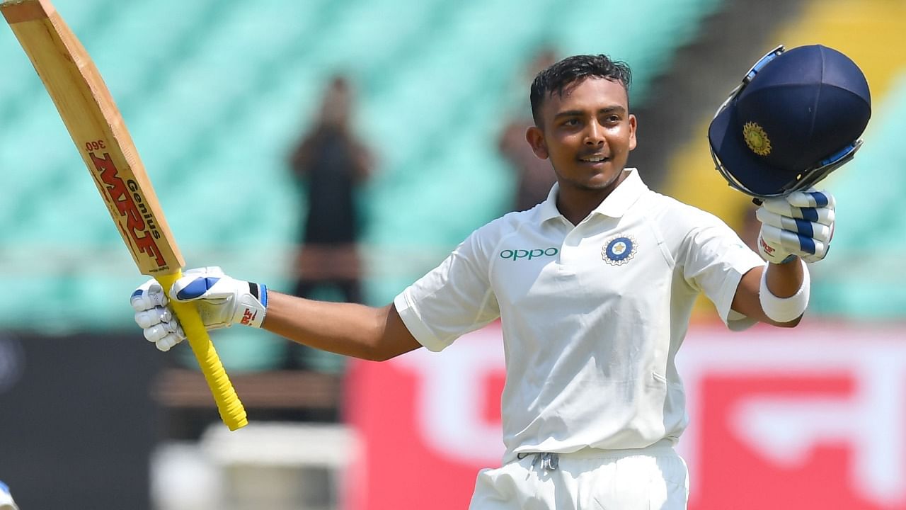 Prithvi Shaw. Credit: AFP File Photo.