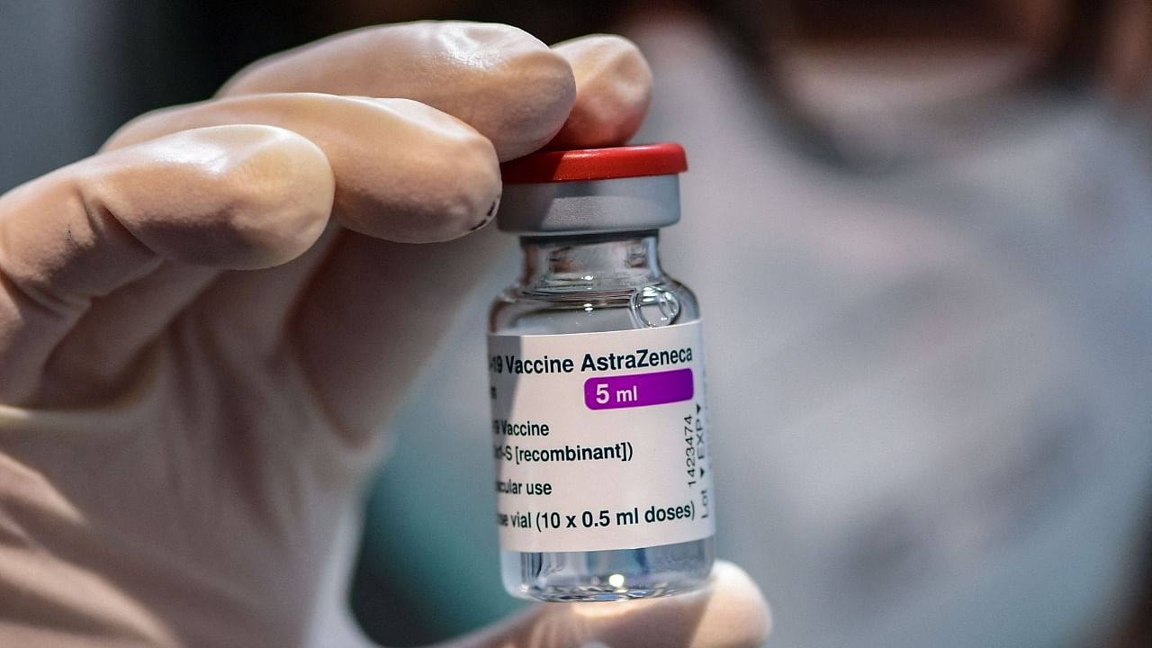A nurse hold a vial of the AstraZeneca Covid-19 vaccine. Credit: AFP File Photo