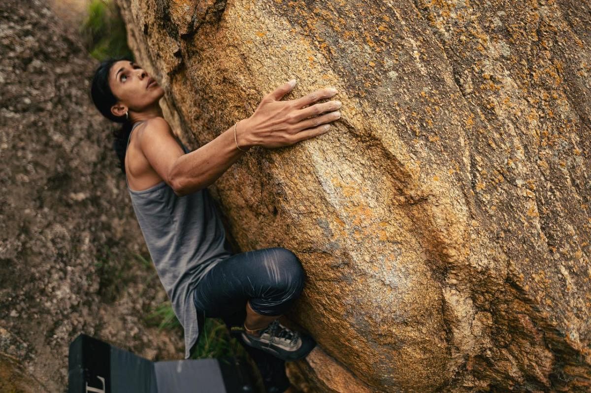 Gowri is one of the strongest woman climbers in the country today.Photo by: Kiran Kallur