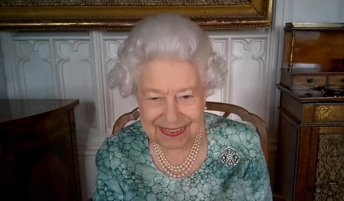 The Queen took part in a virtual science showcase with British scientists, educators and schoolchildren to mark British Science Week, a celebration of the role played in UK society by science, technology, engineering and maths (STEM). Credit: AFP photo. 